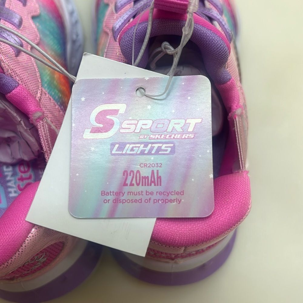 Skechers Kids' Star Light-Up Sneakers - Purple and Pink, NWT size 9 - Picture 4 of 7